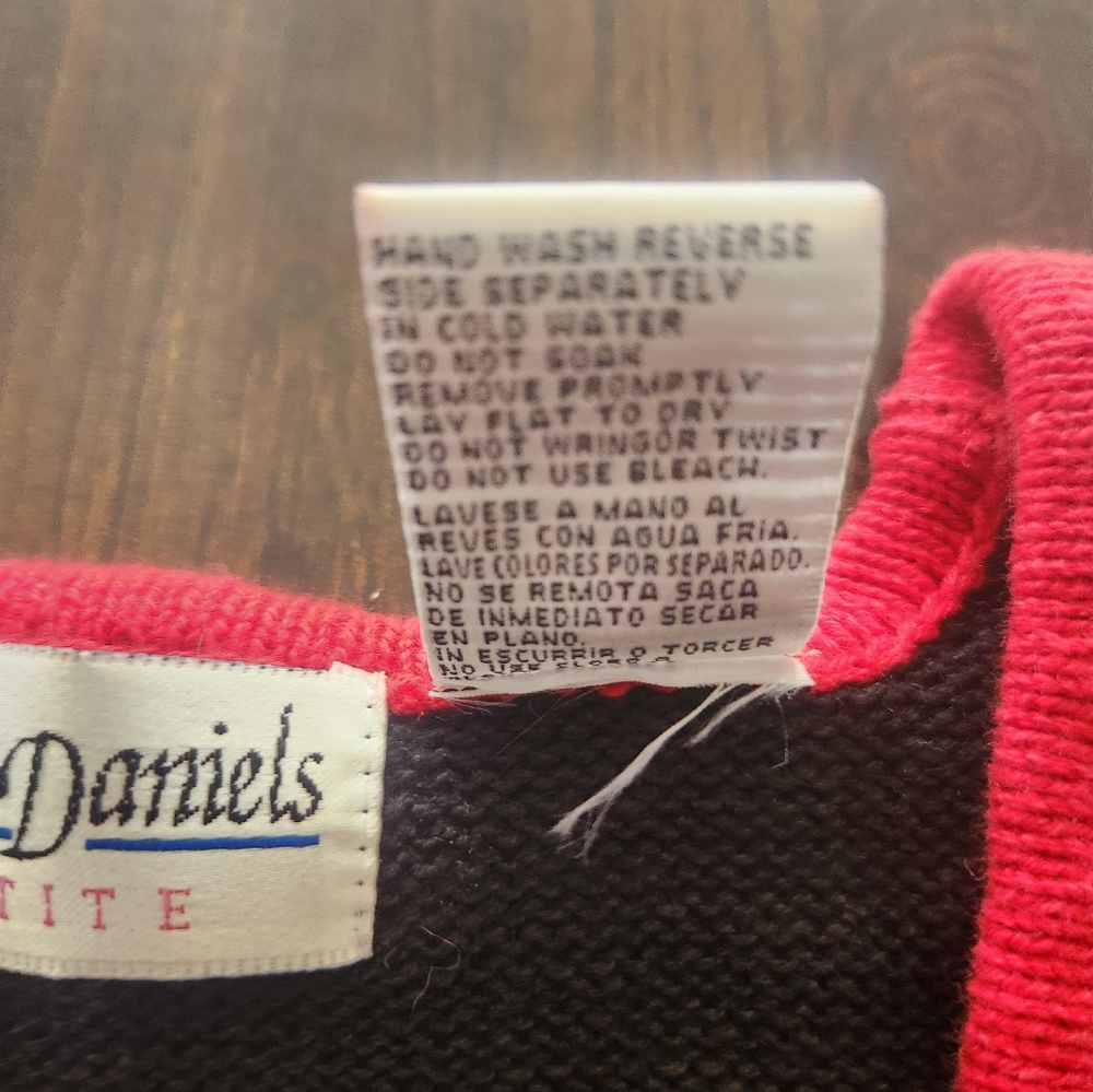 Vintage Laura Daniels Petites Christmas Knit Stockings Ugly Sweater - Picture 7 of 9